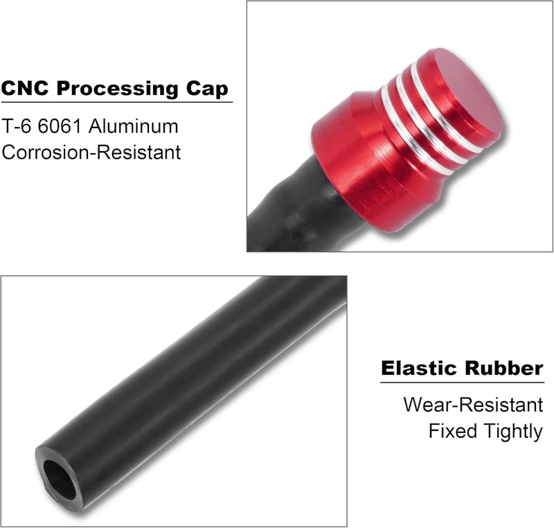 RUTU Gas Cap Vent Hose Fuel Tank Vent Valve Tube with Check Ball Universal CNC Aluminum Breather Hose for ATV Dirt Pit Bike Motorcycle Quad Motocross 5 Pcs Red - Image 3